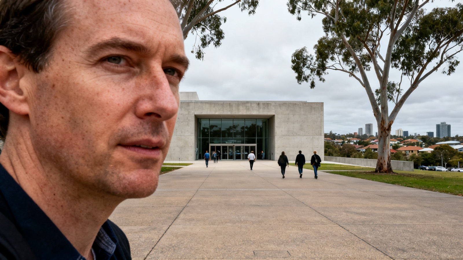 Exterior of a modern Australian government building