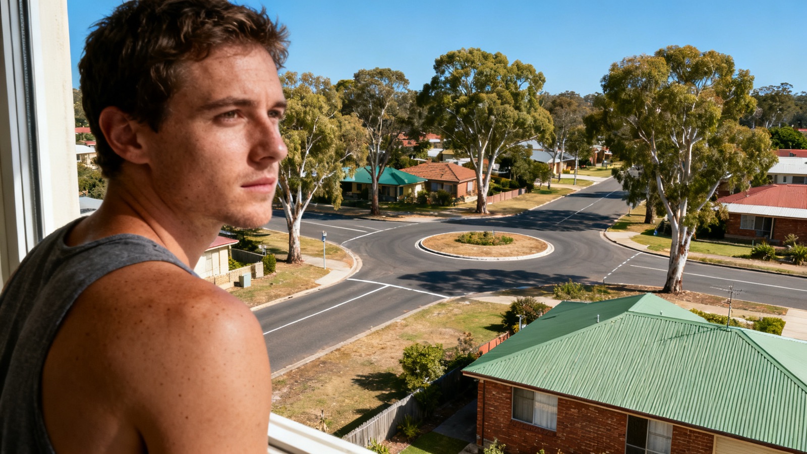 Australian suburban streets from above showing the kind of residential areas tradies navigate daily