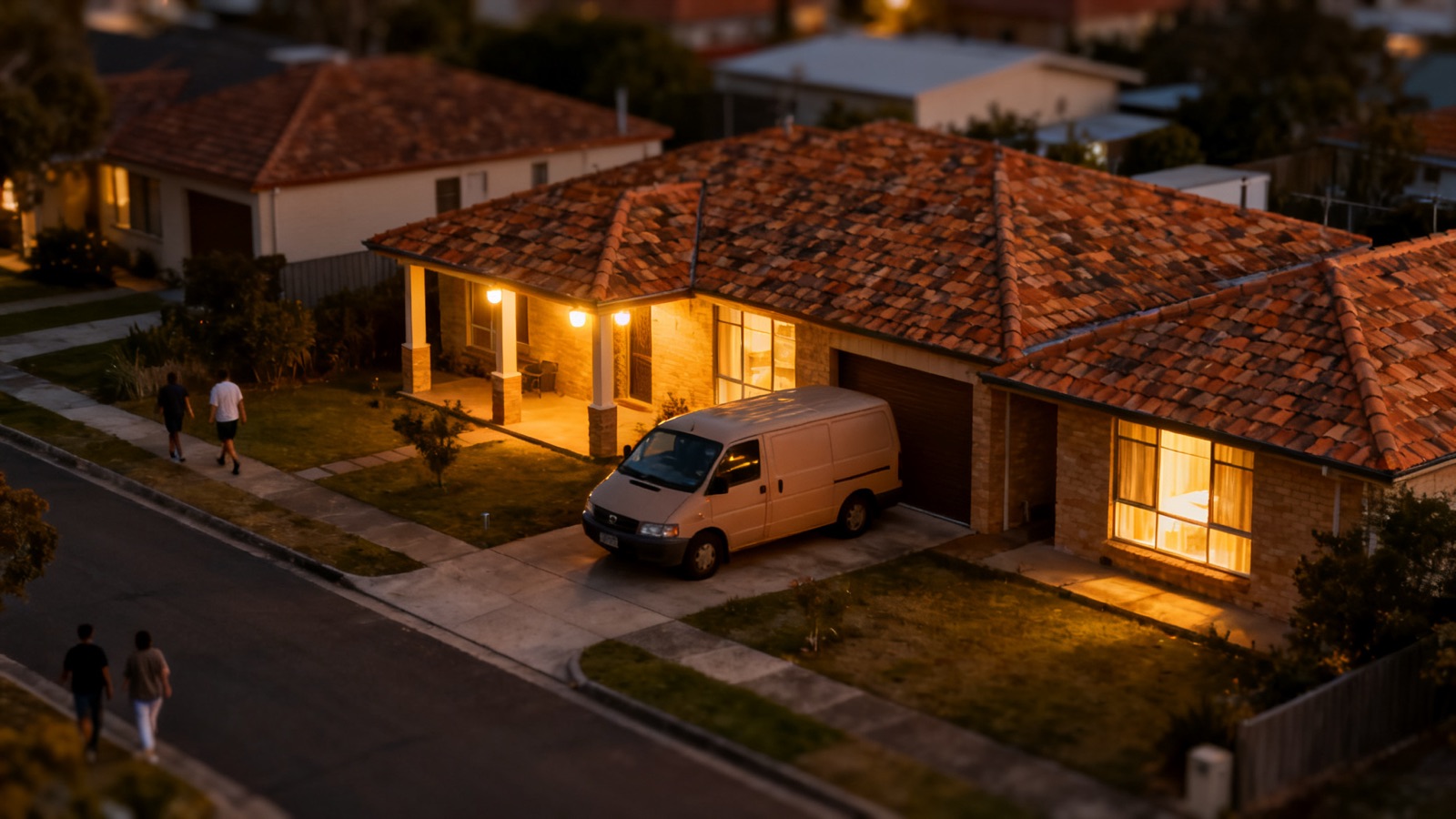 Australian suburban street at dusk when after-hours calls come in